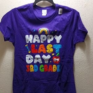Port & Company Purple Kids Last Day Of 3rd Grade T-shirt Size L